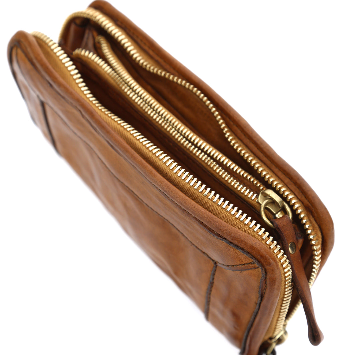 Geldbörse Merin aus Leder in Cognac - leder-accessoires.com