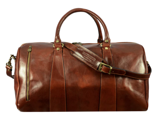 Reisetasche in Braun aus Leder - leder-accessoires.com