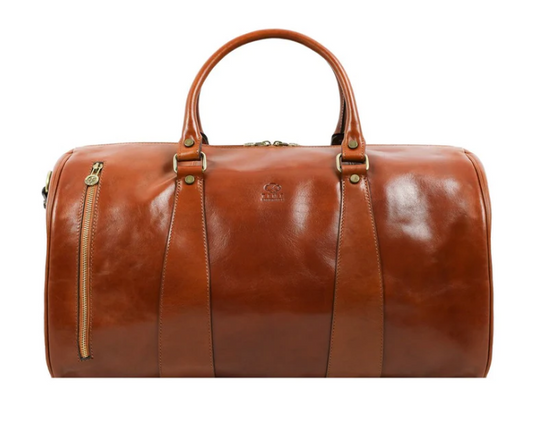 Reisetasche in Cognac aus Leder - leder-accessoires.com