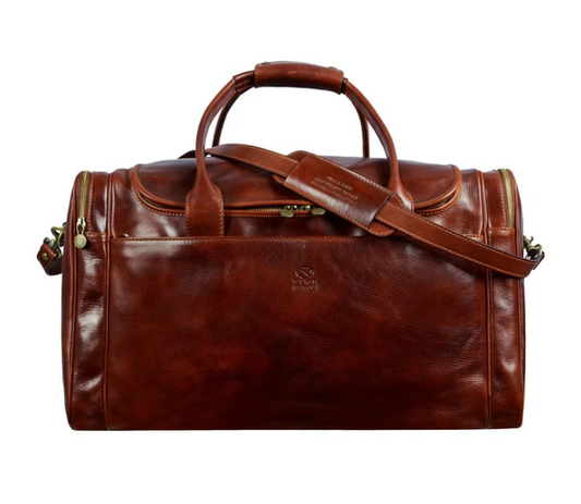 Reisetasche in Braun aus Leder - leder-accessoires.com