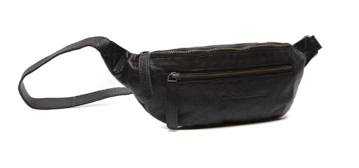 Gürteltasche|Bodybag in Schwarz aus Leder - leder-accessoires.com