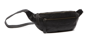 Gürteltasche|Bodybag in Schwarz aus Leder - leder-accessoires.com