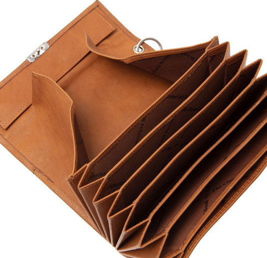 Kellnerbörse in Cognac aus Leder - leder-accessoires.com