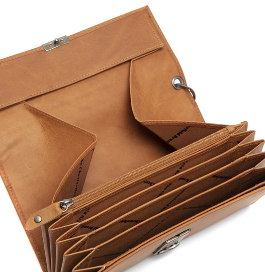 Kellnerbörse in Cognac aus Leder - leder-accessoires.com