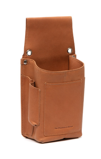 Kellnerbörse Halfter in Cognac aus Leder - leder-accessoires.com