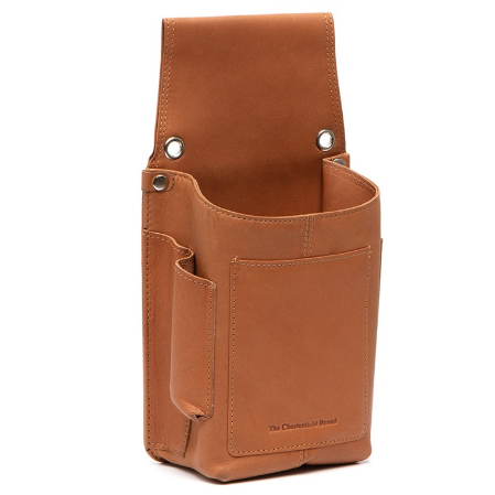 Kellnerbörse Halfter in Cognac aus Leder - leder-accessoires.com