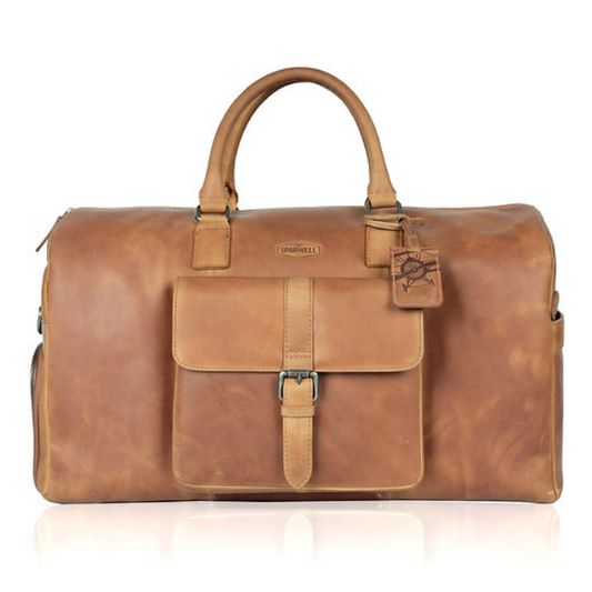 Reisetasche in Cognac aus Leder - leder-accessoires.com