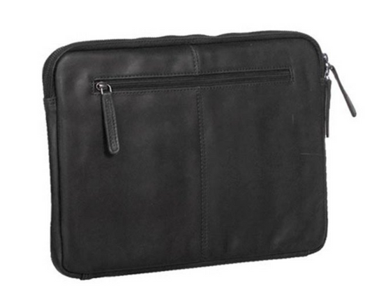 Laptophülle Schwarz 14 " aus Leder - leder-accessoires.com