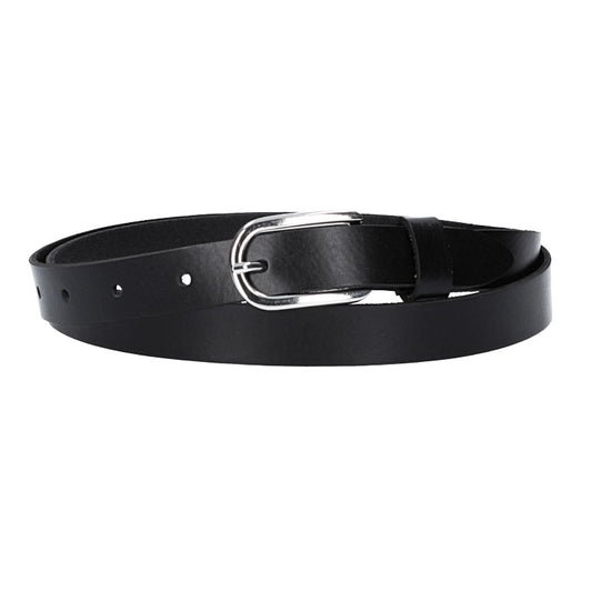 Damen-|Taillengürtel 20mm in Schwarz mit Dornschließe in Glanz - leder-accessoires.com