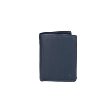 Geldbörse Hochformat in Blau aus Leder - leder-accessoires.com