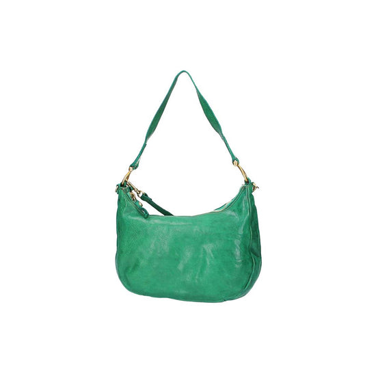 Campomaggi Beuteltasche in Grün aus Leder mit zusätzlichem Riemen - leder-accessoires.com