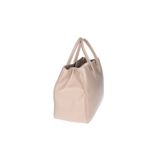 Kurzgrifftasche in Natur|Beige aus Leder - leder-accessoires.com