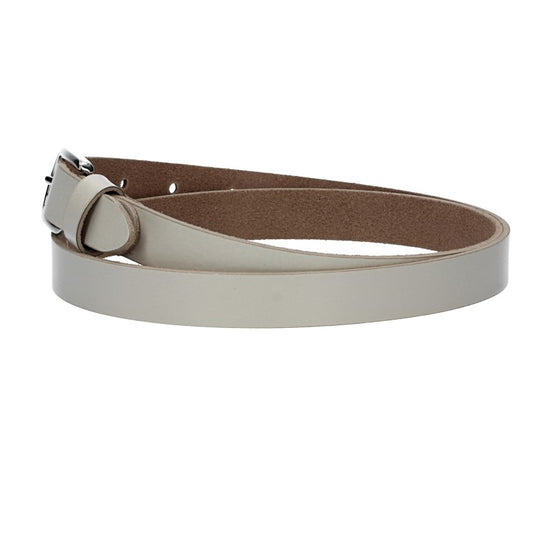 Damen-|Taillengürtel 20mm in Creme|Beige mit Dornschließe in Glanz - leder-accessoires.com