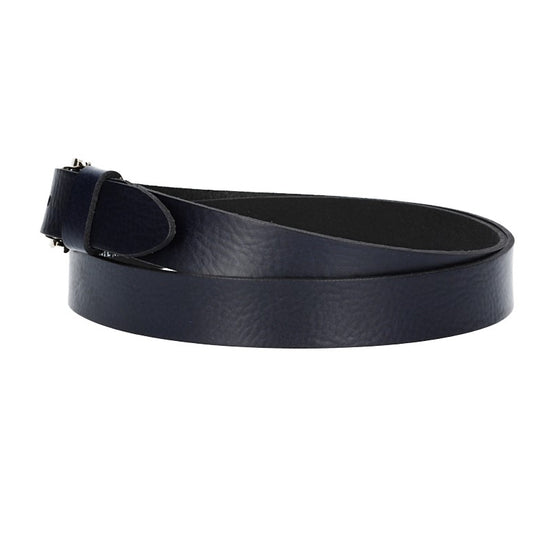Damengürtel 25mm in Marine|Dunkelblau mit Dornschließe in Lightgold - leder-accessoires.com