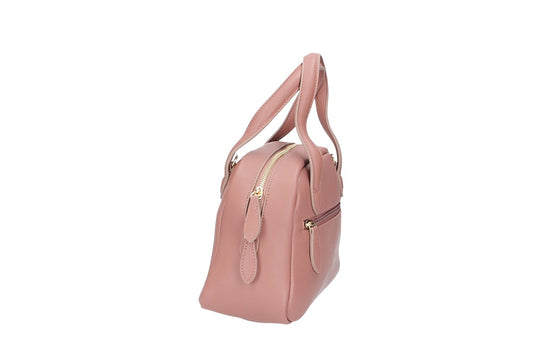 Kurzgrifftasche klein in Altrosa - leder-accessoires.com
