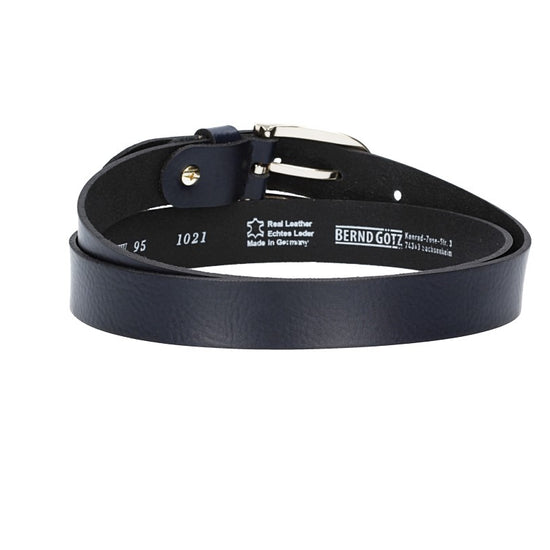 Damengürtel 25mm in Marine|Dunkelblau mit Dornschließe in Lightgold - leder-accessoires.com