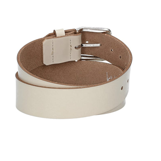 Ledergürtel Kids 30mm in Beige mit Dornschließe in Silber - leder-accessoires.com