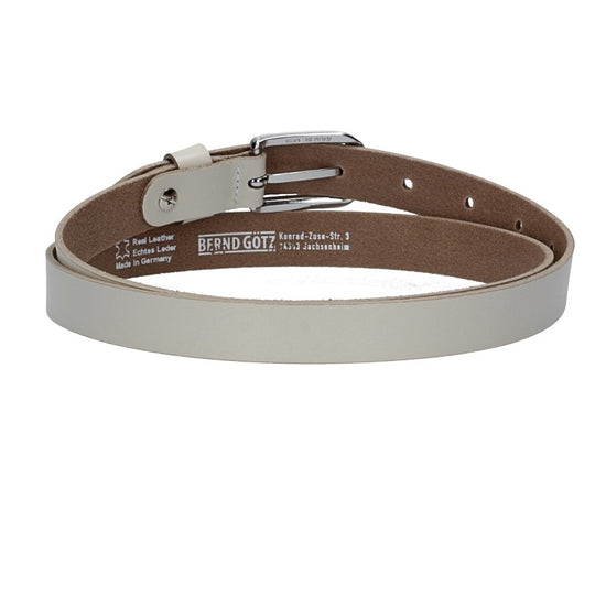 Damen-|Taillengürtel 20mm in Creme|Beige mit Dornschließe in Glanz - leder-accessoires.com