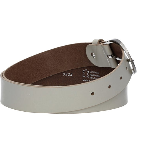 Damengürtel 35mm in Creme|Beige mit Dornschließe in Hufeisenform - leder-accessoires.com