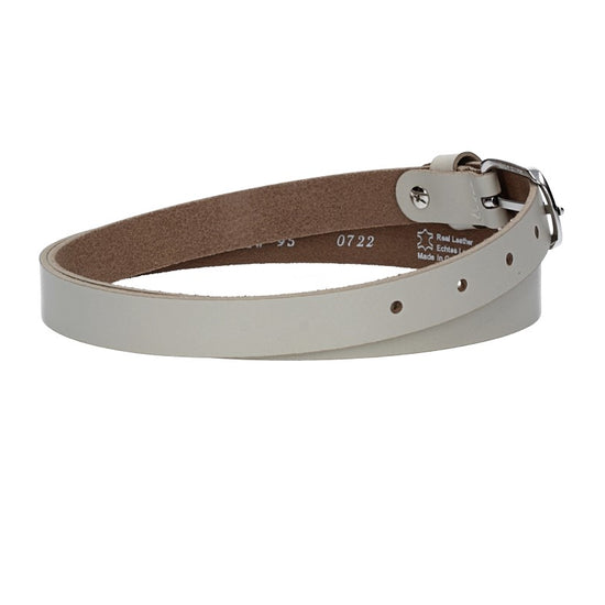 Damen-|Taillengürtel 20mm in Creme|Beige mit Dornschließe in Glanz - leder-accessoires.com