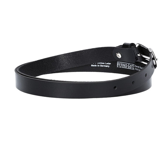 Damen-|Taillengürtel 20mm in Schwarz mit Dornschließe in Glanz - leder-accessoires.com