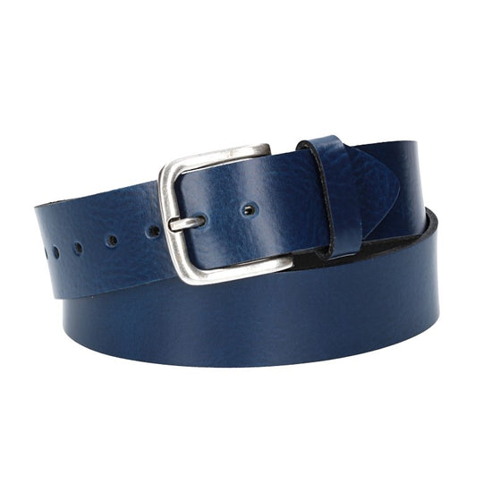 Ledergürtel Kids 30mm in Blau|Marine mit Dornschließe in Silber - leder-accessoires.com
